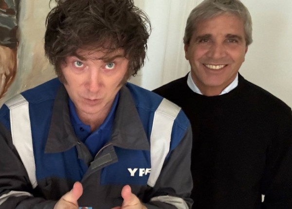 Javier Milei con Luis Toto Caputo