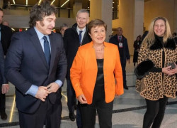 Javier Milei junto a Kristalina Georgieva