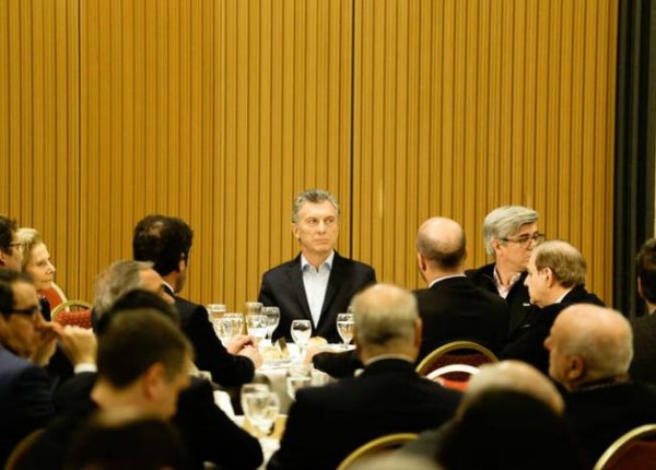 Macri en una cena