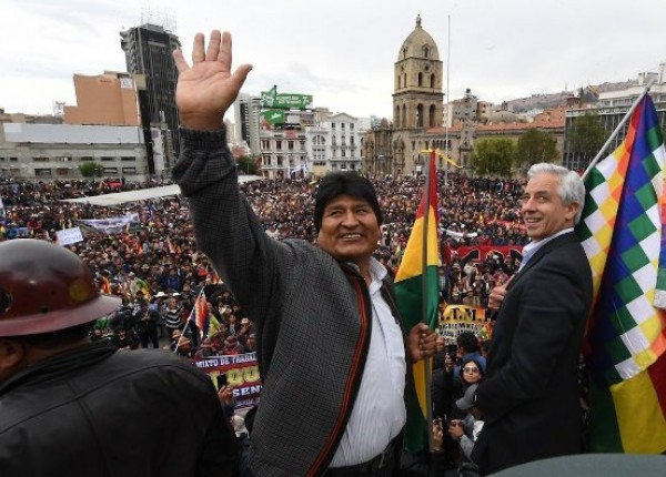 Evo Morales y García Linera