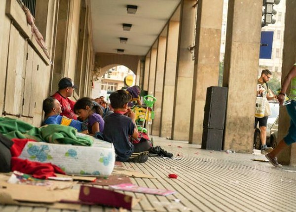 Familia en situacion de calle