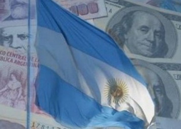 Bandera argentina pesos dolares