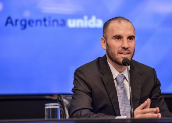 Martín Guzman en conferencia de prensa