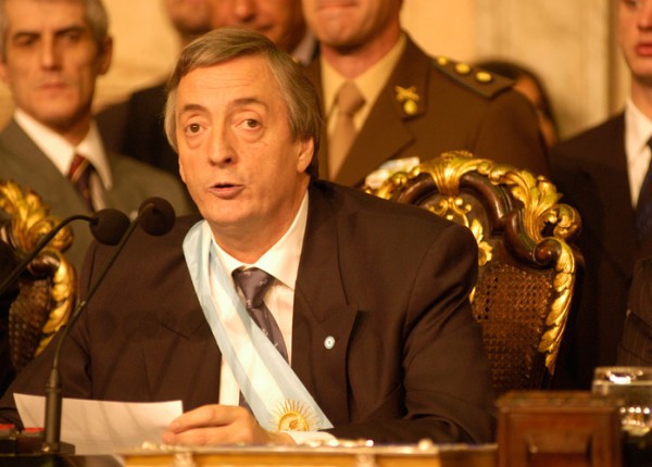 Néstor Kirchner el día de su asunción
