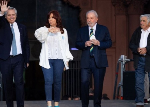 Alberto Fernández, Cristina Fernández de Kirchner, Lula da Silva y Pepe Mujica