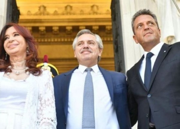 Cristina Fernández de Kirchner, Alberto Fernández y Sergio Massa