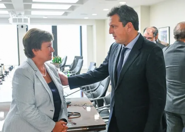 Sergio Massa conversa con Kristalina Georgieva