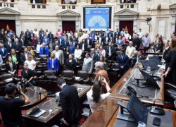 Diputados nacionales en el recinto de la Cámara de Diputados