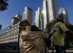 Cartonero en Puerto Madero