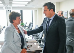 Sergio Massa conversa con Kristalina Georgieva